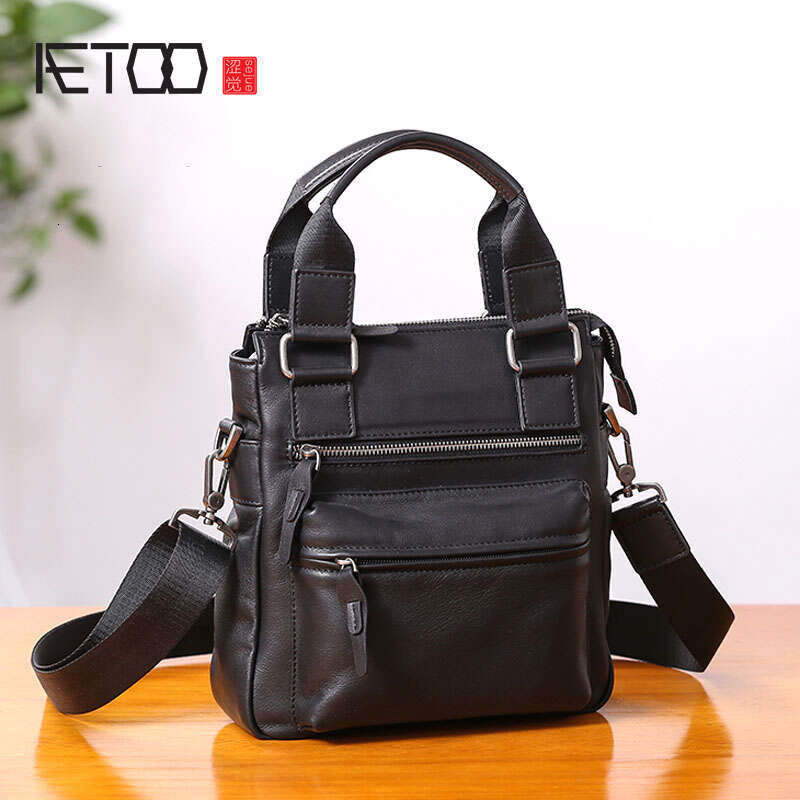 Small Handbag Vertical Business Casual Shoulder Diagonal Cross-Body Leather Men's Bag