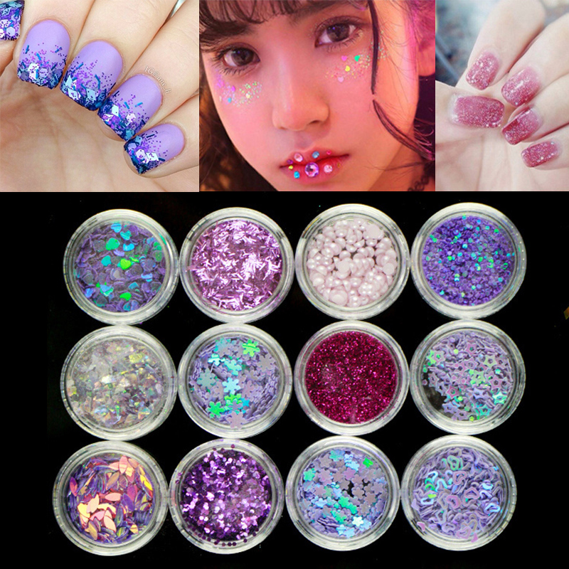 c Pcs set Glitter Powder Body Festival Party Nail Art Face EyeShadow Painting Sequins Decorations Tattoo Roots