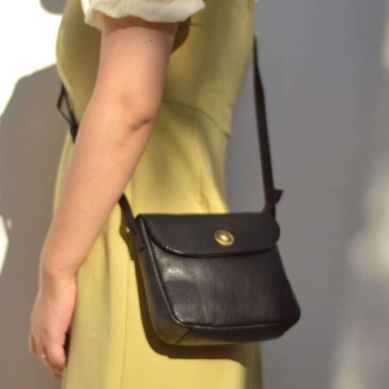 Leather Simple Retro Pure Leather Crossbody Women's Small Body Original Handmade Bag