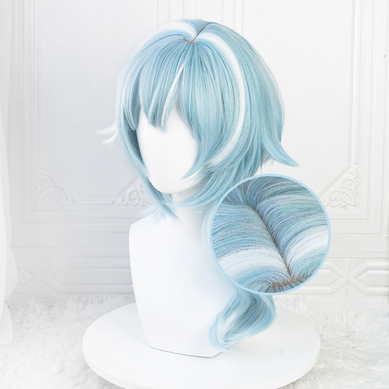 Genshin new Impact Eula Cosplay Wig 2025 Simulated Heat Resistant Synthetic Yarn Pre Styled Wigs Professional Role Playing wigs