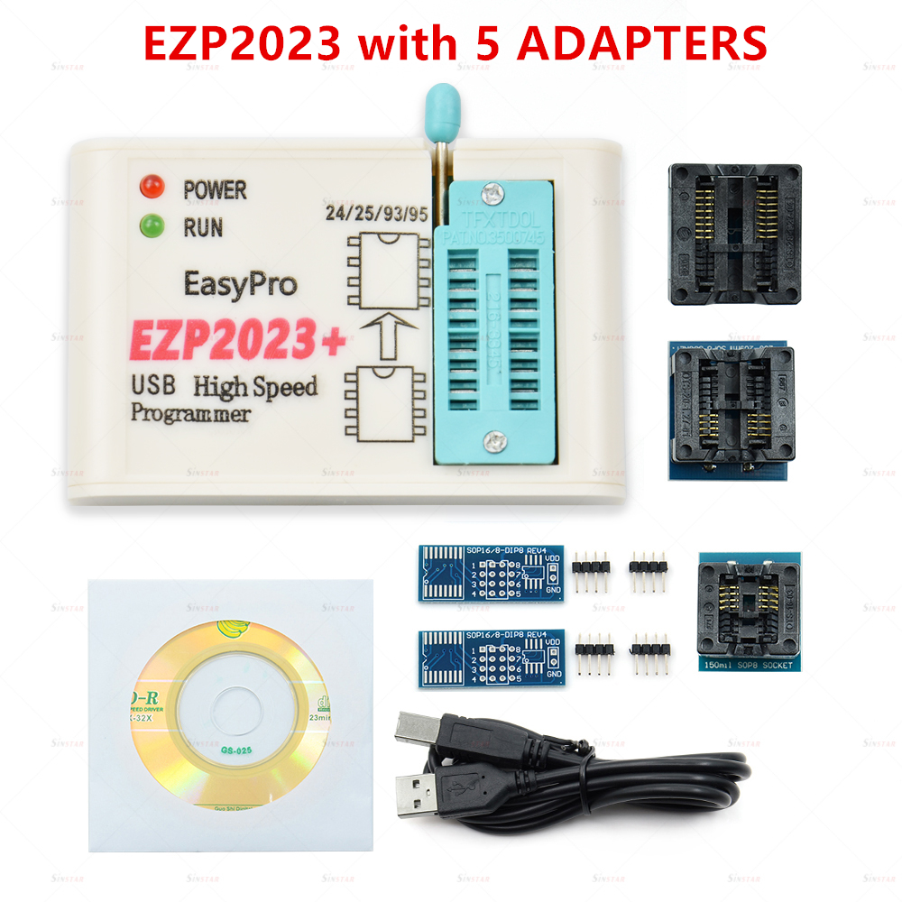 EZP2023 USB Programmer Original SPI Full Set 12 Adapter Support 24 25 93 95 EEPROM Flash Bios Better Than EZP2019