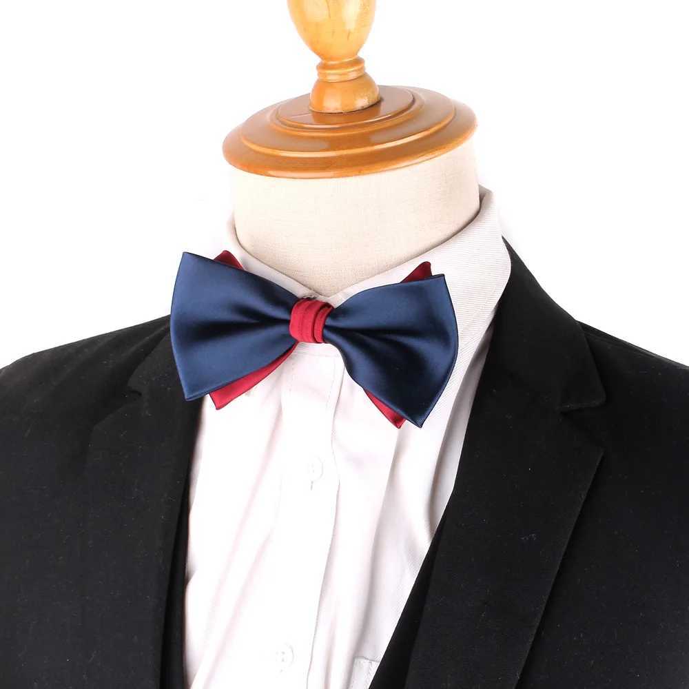 Solid Tie Wedding Mens Multicolor Neck Wear Color Block Bowtie Men Women Cravat Bow Ties For Groomsmen ButterflyX241109