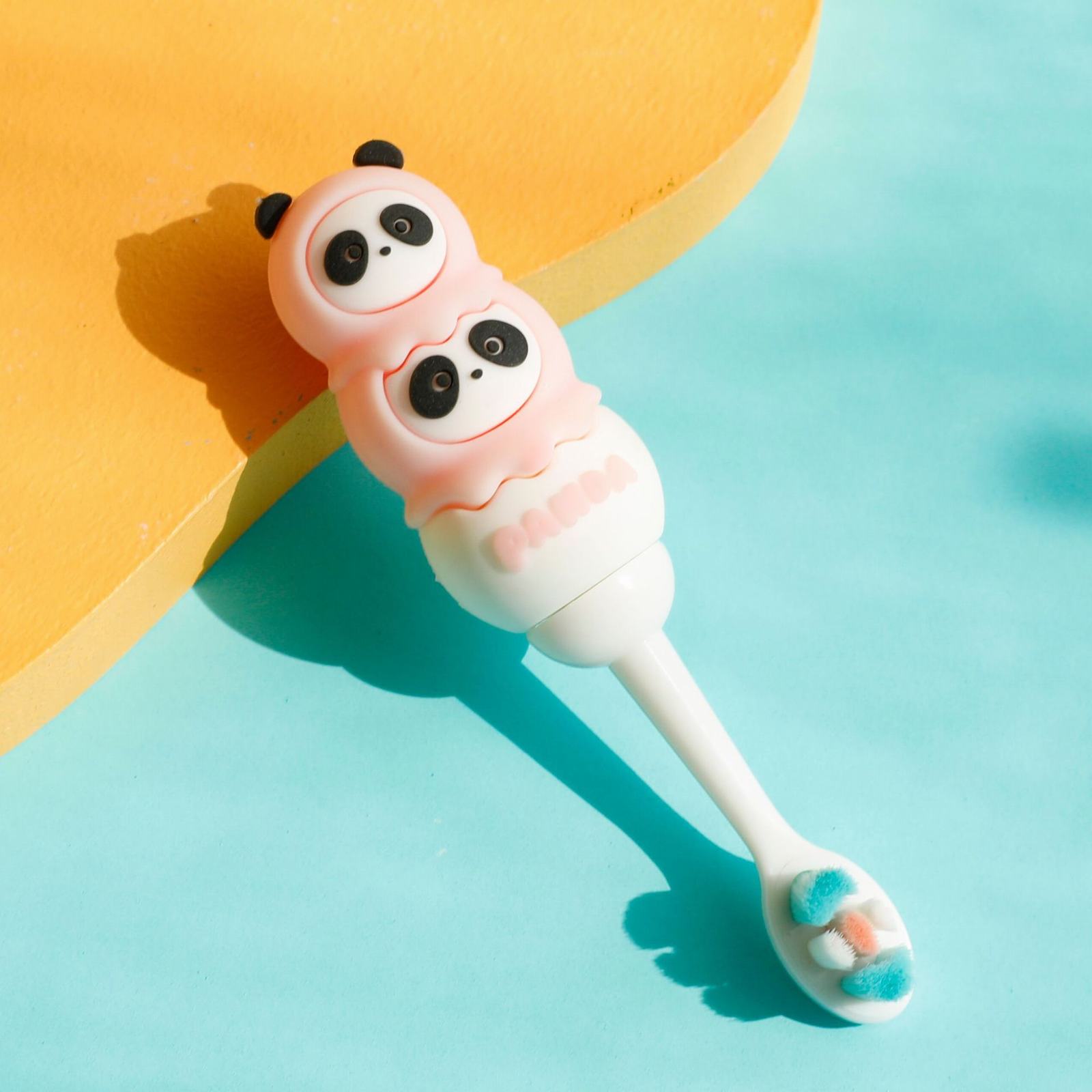 Children s Cute Soft Handle Panda Bristles Kids Animal Toothbrush Baby Silicone Electric Brush Teeth