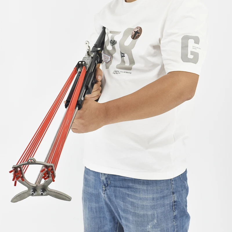 Black Folding Slingshot Rifle Mechanical Catapult Outdoor Shooting Toys Hunting Tools Creative Special Offer Slingshot