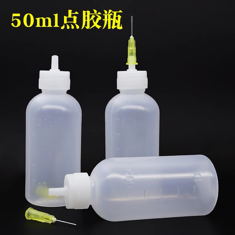 50ml Plastic Liquid Bottle With Needle For Rosin Solder Flux Paste Alcohol 502 Glue Dispenser Drop iPhone Repair Tools