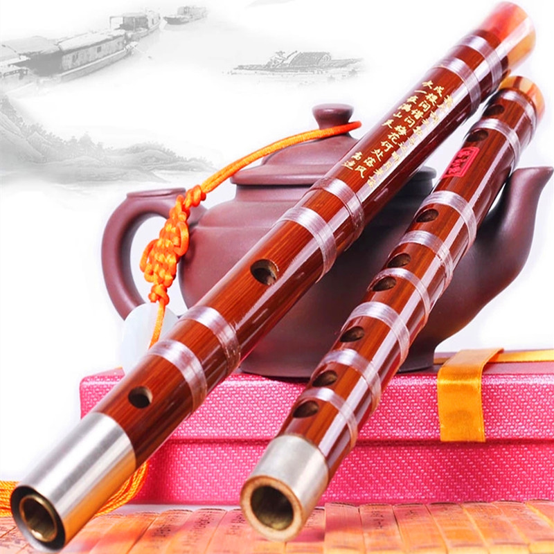 Very good Bamboo flute with Whistle easy to play C D E F G Key Musical Instrument Professional Transverse Flauta brass joints