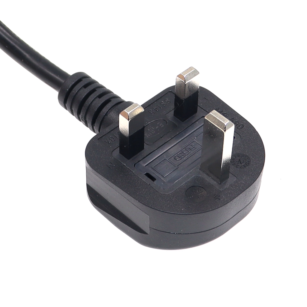 UK BS1363 3 pin Plug to C13 Female PDU Angle Power Cables,IEC C13 angle adapter,Power cord angle adapter