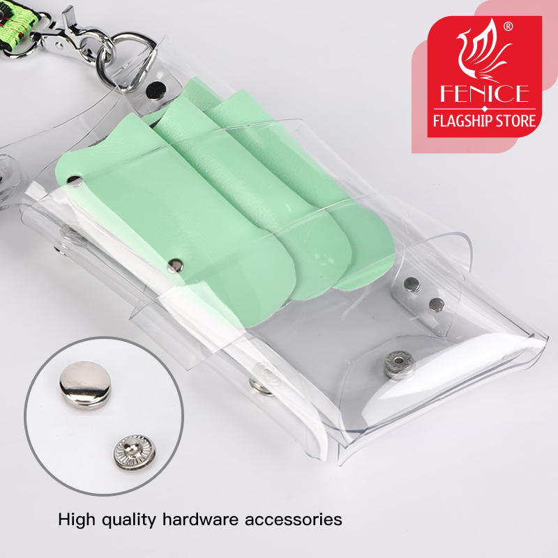 Fenice Pouch Case with Waist Shoulder Belt Holster Scissors Clips Combs PU Leather Holder Bag for Pet Scissor Hairdressing Salon
