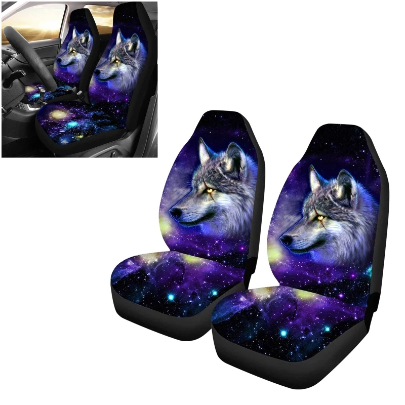 Car for SEAT Cover Universal Animal Wolf Printing Protectors Gifts For Men Boys