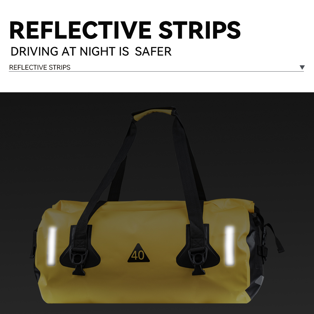 40L Seat Waterproof Motorcycle Tail Travel Outdoor Dry Roll Pack Bag Motorbike Lage Backpack 60L