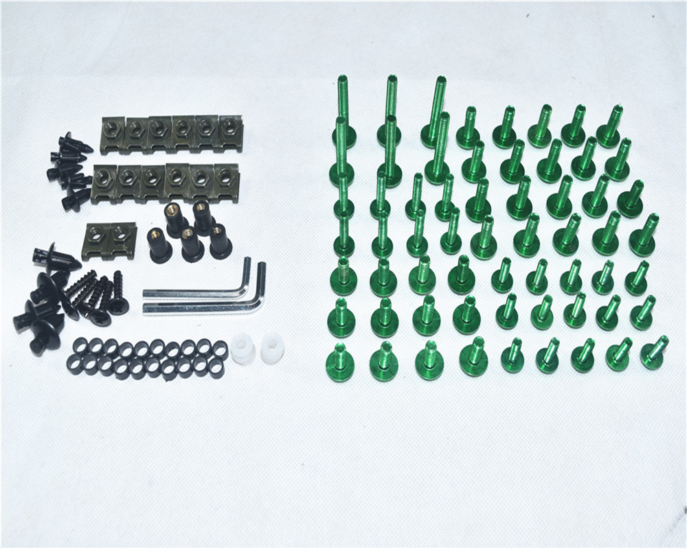 CNC Complete Fairing Bolts Bodywork Screws Nuts Kit For Fit Kawasaki Ninja Z125 ZX-7R ZX-9R ZX-12R