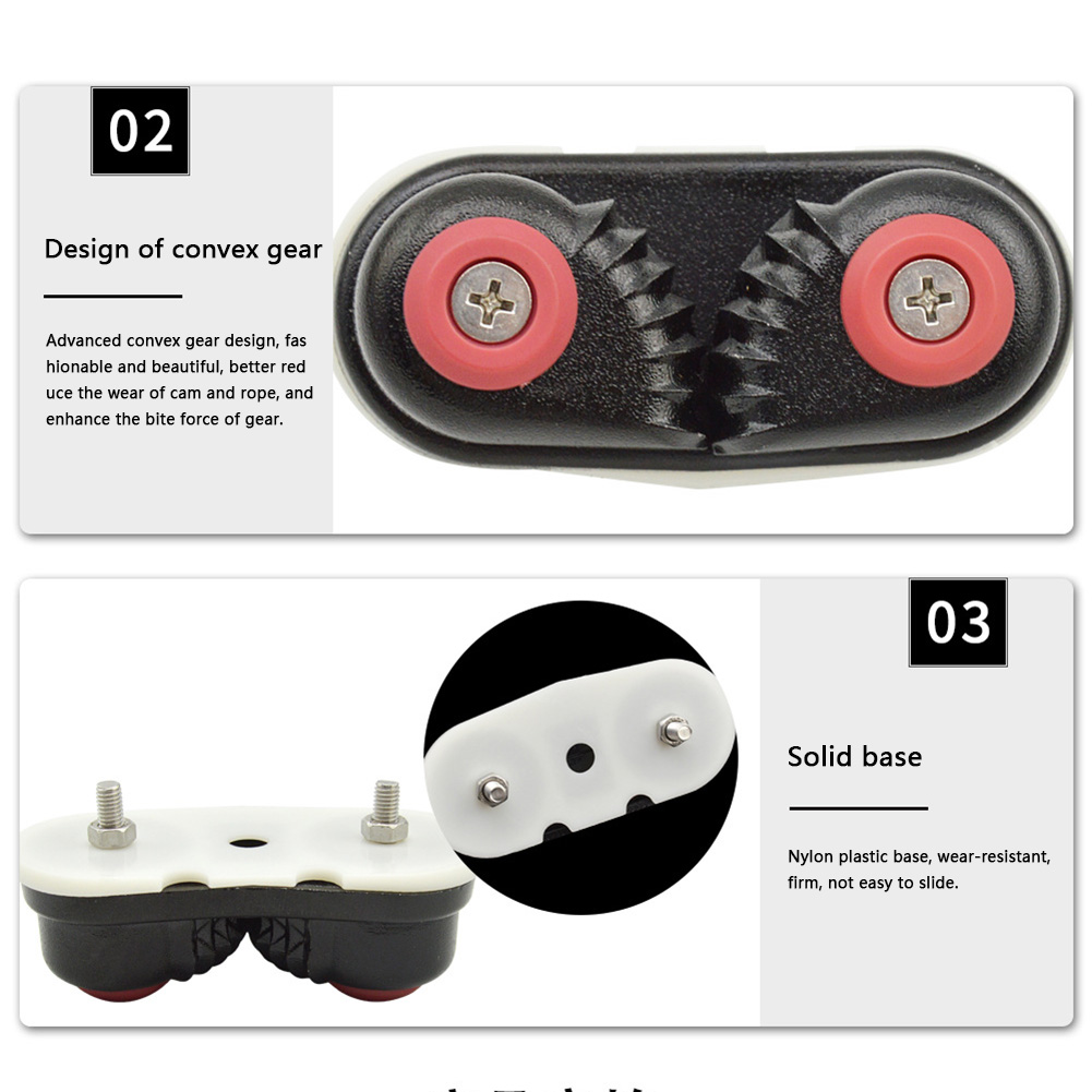 1/2PCS Aluminium Cam Cleat Boat Cam Cleats Fast Entry Rope Fairlead For Marine Sailing Sailboat Dinghy Canoe Kayak Accessories