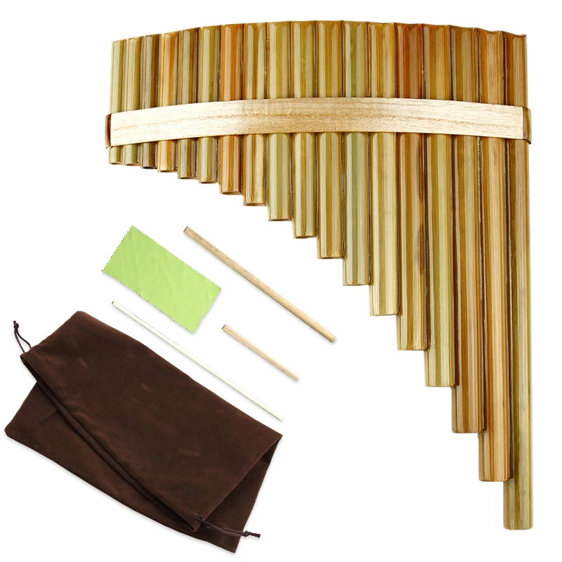 18 Pipes Pan Flute F Key High Quality Pan Pipes Woodwind Instrument Chinese Traditional Musical Instrument Bamboo Pan flute
