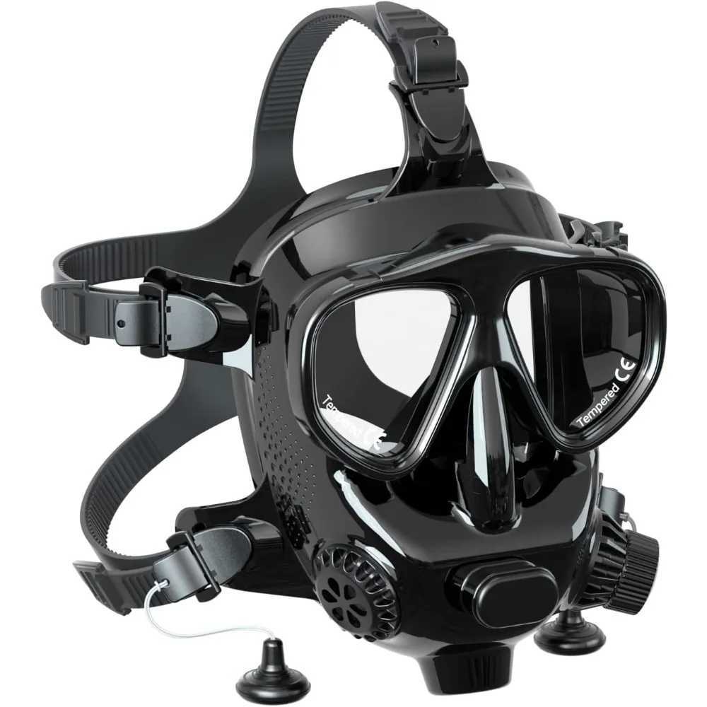 Full face diving mask for scuba diving 180 panoramic diving mask with camera installation W241109