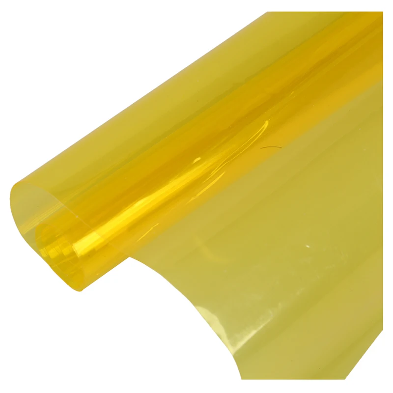 Yellow Car Tail Fog Head Light Headlight Tint Film Cover 30x60cm