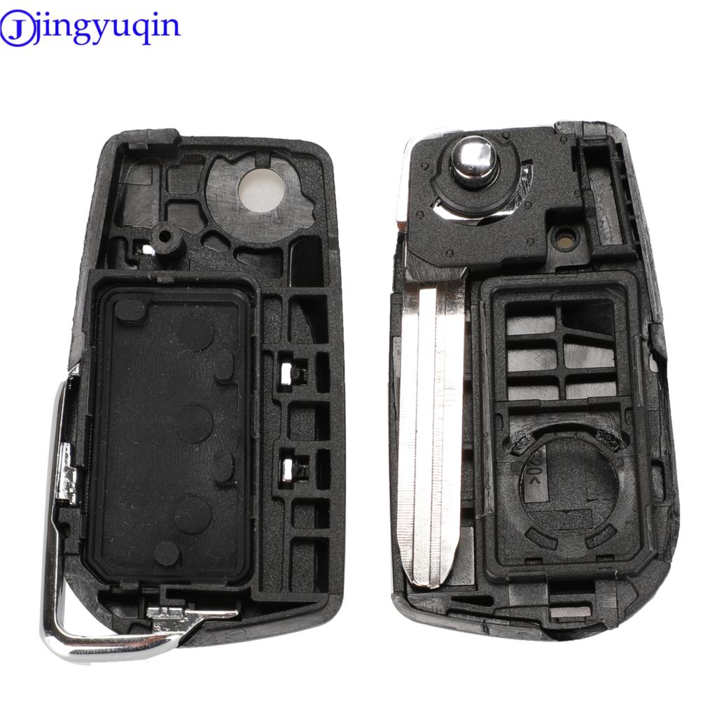 jingyuqin Remote Folding 2/3 Buttons Car Key Shell For Toyota Corolla RAV4 Before 2013 toy43 toy48 3c491 5 ae9f9