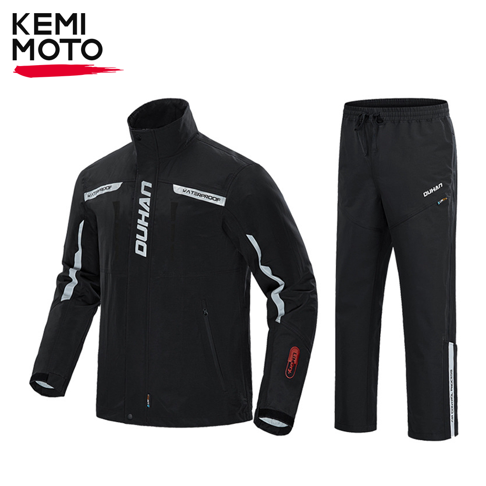 KEMIMOTO Motorcycle Raincoat new 2025 Jacket Pants Suit Reflective Off-road Moto Racing Suits Motorcycle Jacket Men Rainproof Waterproof