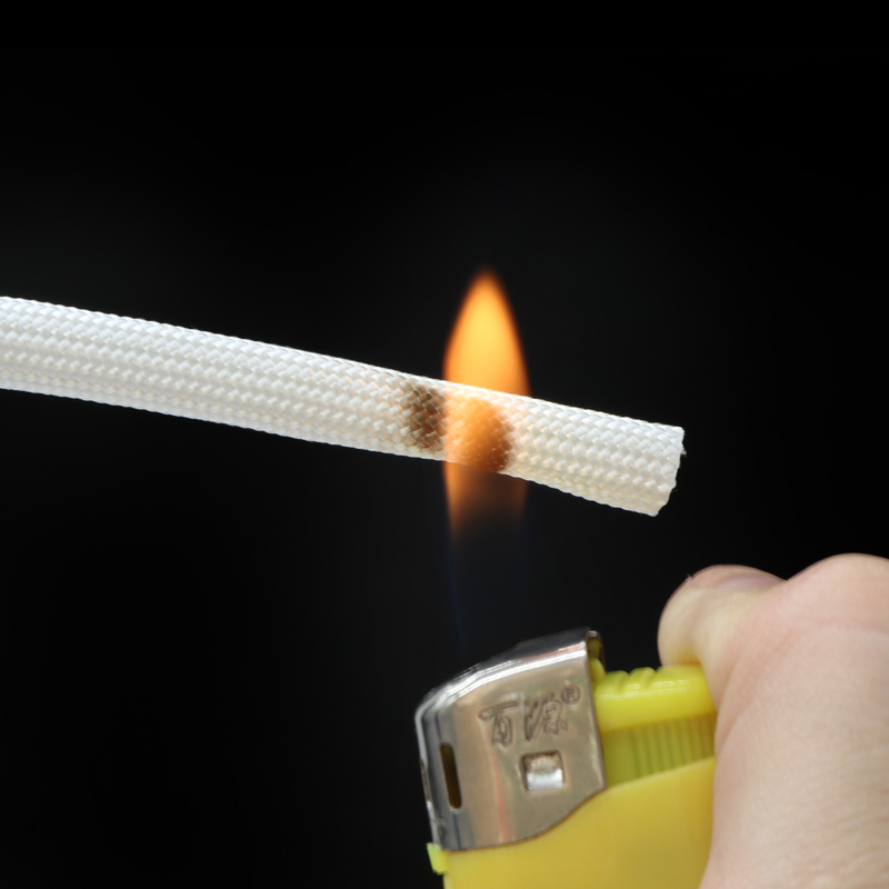 M ID mm Braided Fiberglass Sleeve Deg C High Temperature Chemical Glass Fiber Tube Sleeving Black White 5