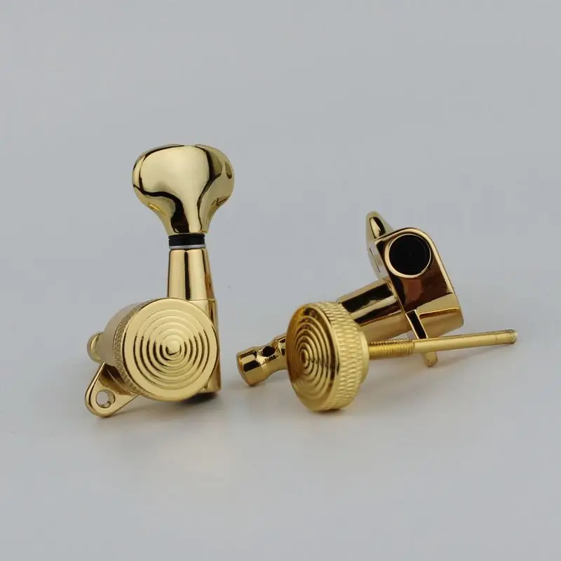 6 PCS Gold Guitar Locking Tuners Lock String Tuning Key Pegs Machine Heads for Electric Guitars