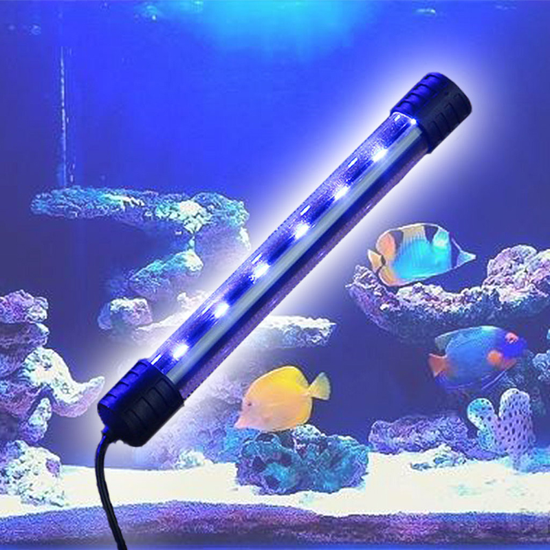 Submersible Aquarium Light Underwater Fish for Tank LED Light with 2 Suctions Cu