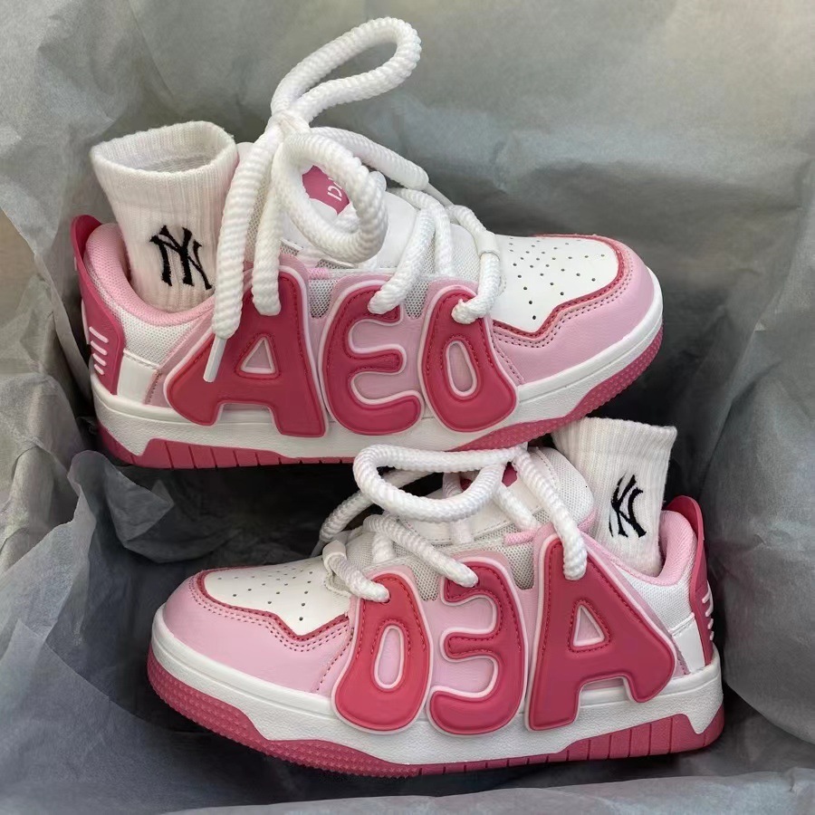 Group Letter Design Skateboarding Shoes Fashion Couple German Training Fashion Color Blocked Balance Shoes Student Casual Sports Men's Board Shoe