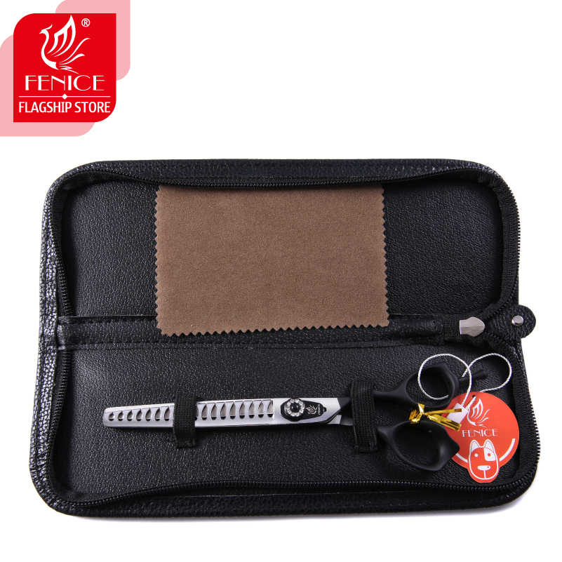 Fenice High Quality Professional 7 7.5 inch pet grooming scissors for dogs cutting thinner shears scissors