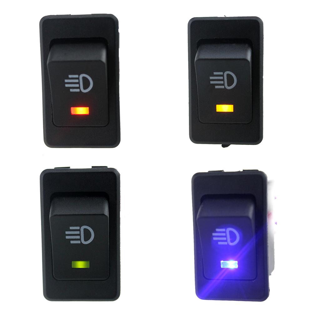 12V 35A 4 Pin Fog Light/Daytime Running Light/Head Light Switch Rocker Switch with LED Indicators for Car Truck Marine Dashboard