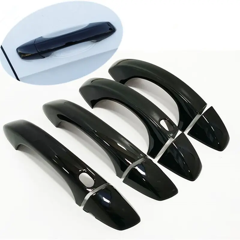 For Skoda new Kodiaq 2017 2018 2019 2020 2021 2022 2023 Black Chrome Car Side 2025 Door Handle Cover Trim Sticker Styling Accessories