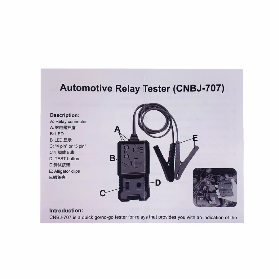 Hot JD707 Car sale Relay Tester 12V Electronic Automotive Relay Tester Universal For Auto Battery Checker Alternator Analyzer smile