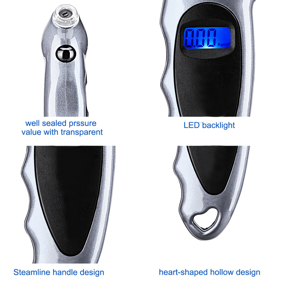 LCD Display Car Motorcycle Bike Mini Digital Tire Gauge Tire Diagnostic Universal Car Digital Tire Pressure Tool Gauge