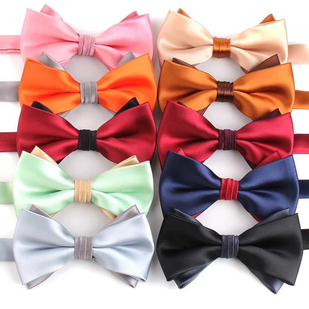 Solid Tie Wedding Mens Multicolor Neck Wear Color Block Bowtie Men Women Cravat Bow Ties For Groomsmen ButterflyX241109