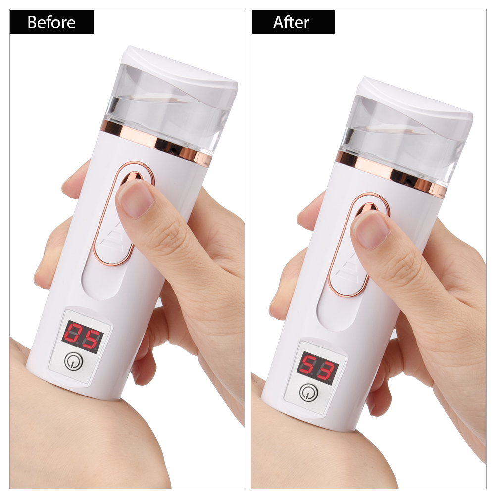 Nano Face Sprayer Steamer Mist Skin Care Moisturizer Rechargeable Humidifier Cleansing Portable Mister Facial Hydra er