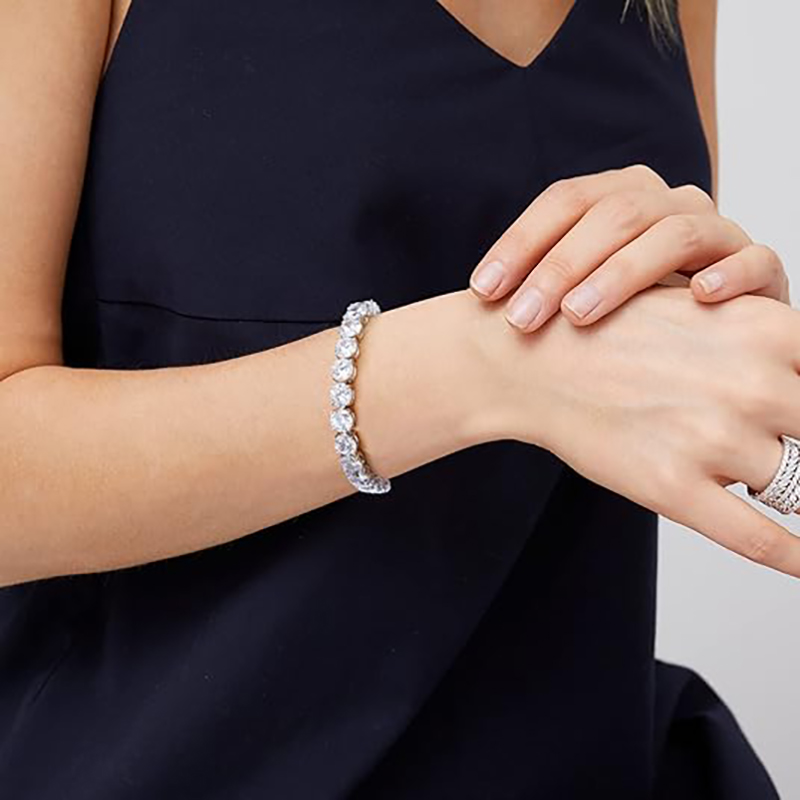 tennis bracelet designer for women white gold plated 6/7mm wide bling dia bracelets rapper hip hop mens jewelry woman valentines day Christmas gift