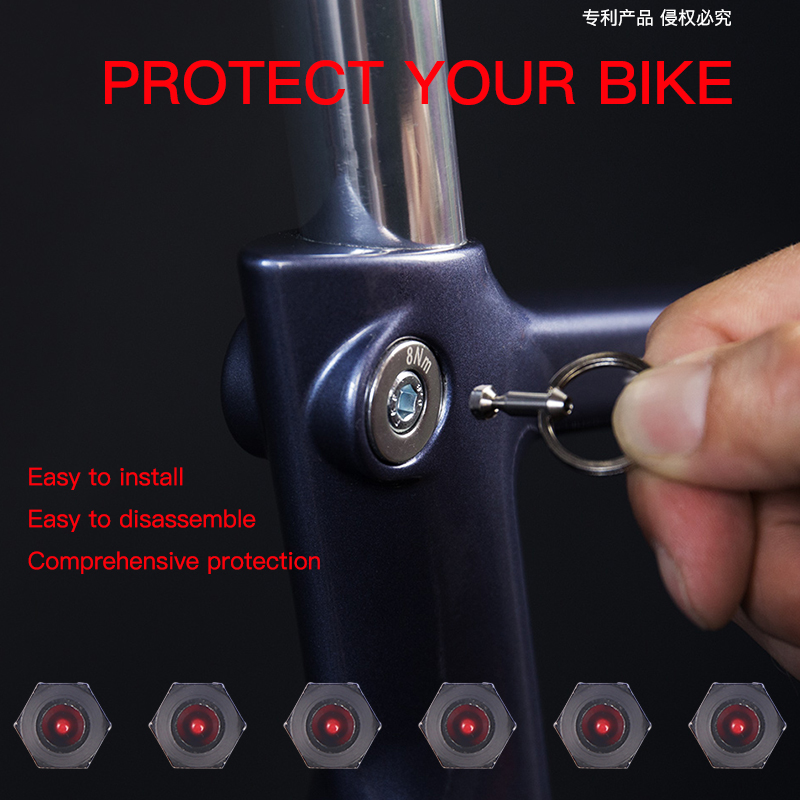 Smallest lightest 0.45g Anti theft bicycle bike lock stem handlebar wheels protect saddle smart design