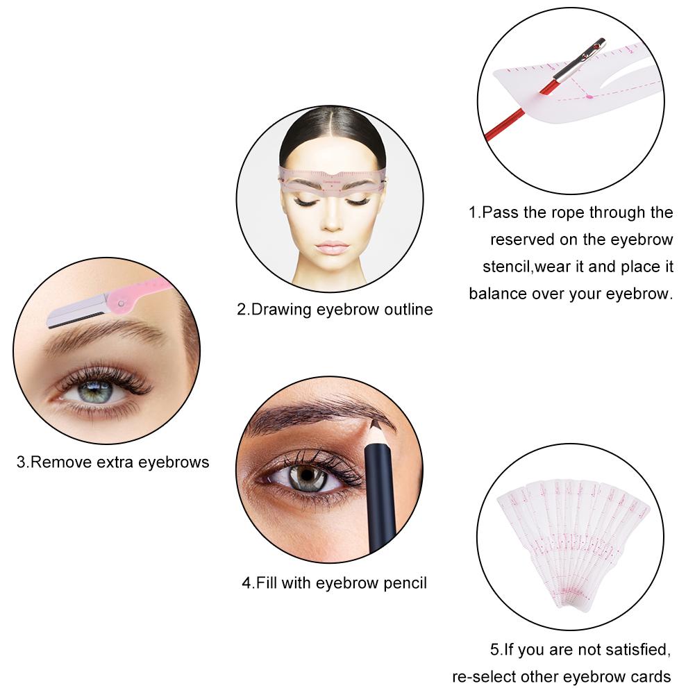 aa Styles Stencil Grooming Eyebrow Kit Makeup Tools DIY Beauty Template For Women Accessories