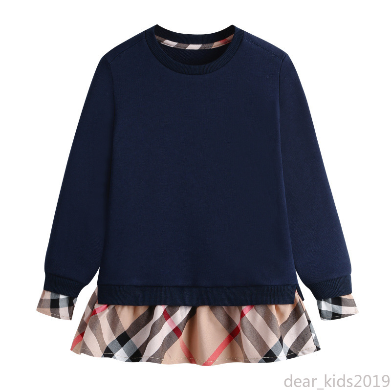 2-8Y Girls Sweatshirt Tops Children t shirt Blouses Cotton Bebe Hoodies Kids Baby Girl Clothes Tee