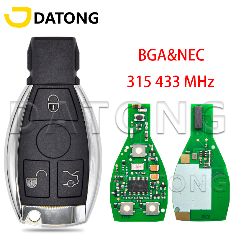 Datong World Car Remote Control Key For Mercedes Benz W203 W204 W205 W210 W211 W212 W221 W222 BGA NEC 315/433MHz Replace Card