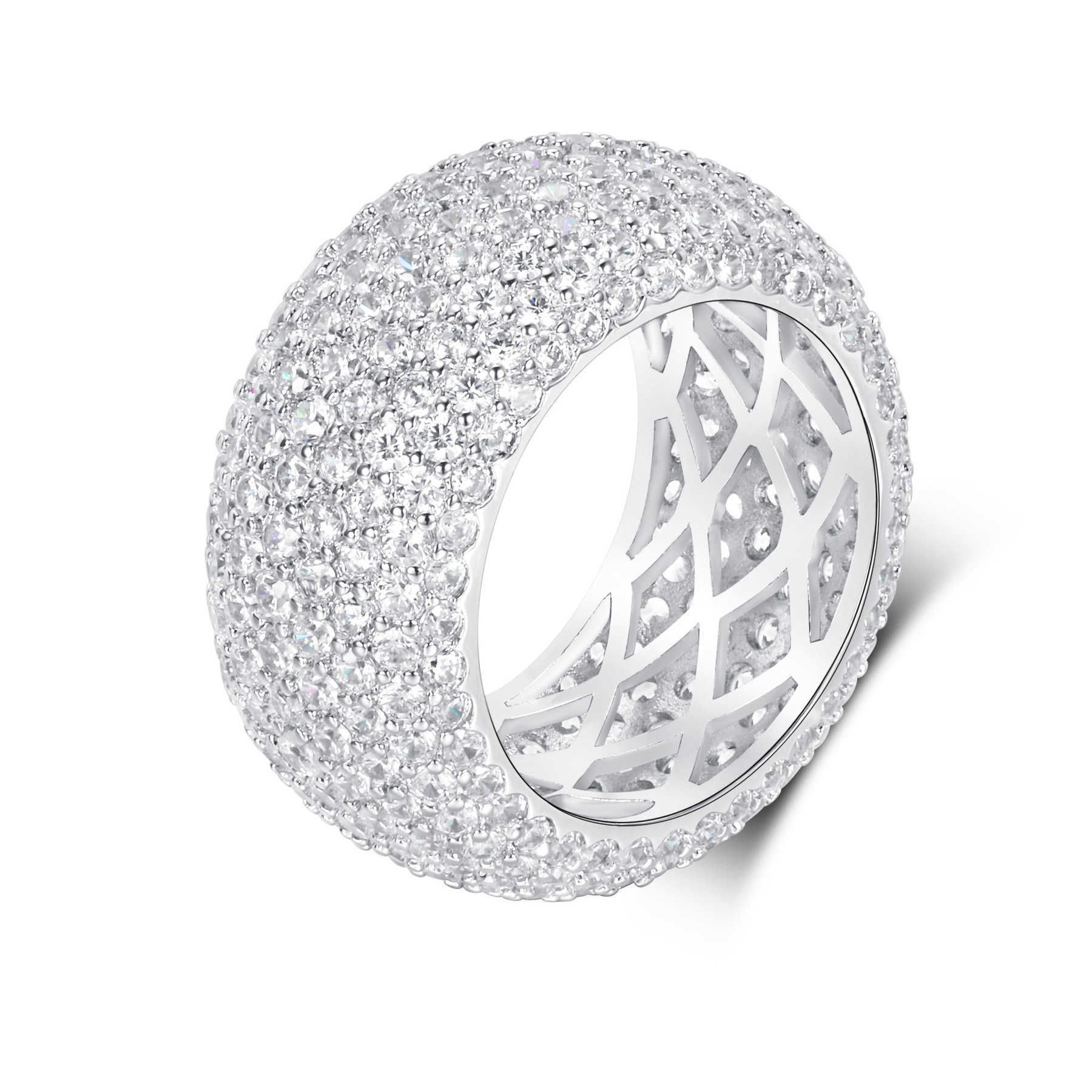 Mens Iced Out Baguette Diamond Engagement Ring 925 Silver VVS Moissanite Champion Ring Custom Hip Hop Ring