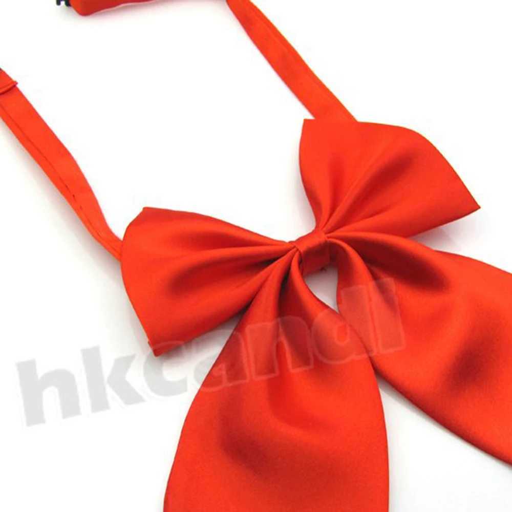 solid Adjustable womens butterfly tie Hot Selling polyester silk Bordeaux bow ties Formal commercial red BC023X241109