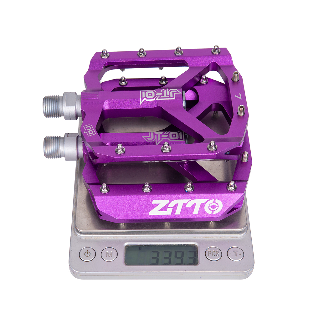 ZTTO MTB Ultralight Aluminum Alloy 12mm Axle Downhill Design Bearings Du System Mountain Road Bike Anti-slip Flat Bicycle Pedal