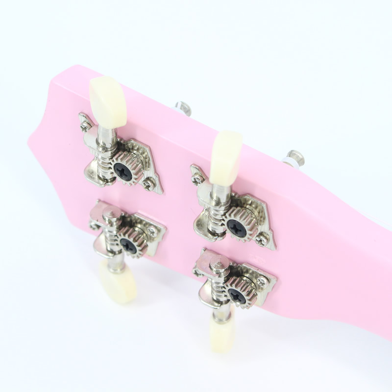 Hot Sale 21 inch Pink Ukelele Ukulele 4 Strings Hawaii Mini Guitar Heart-shaped Tone Hole Basswood Wood Uke