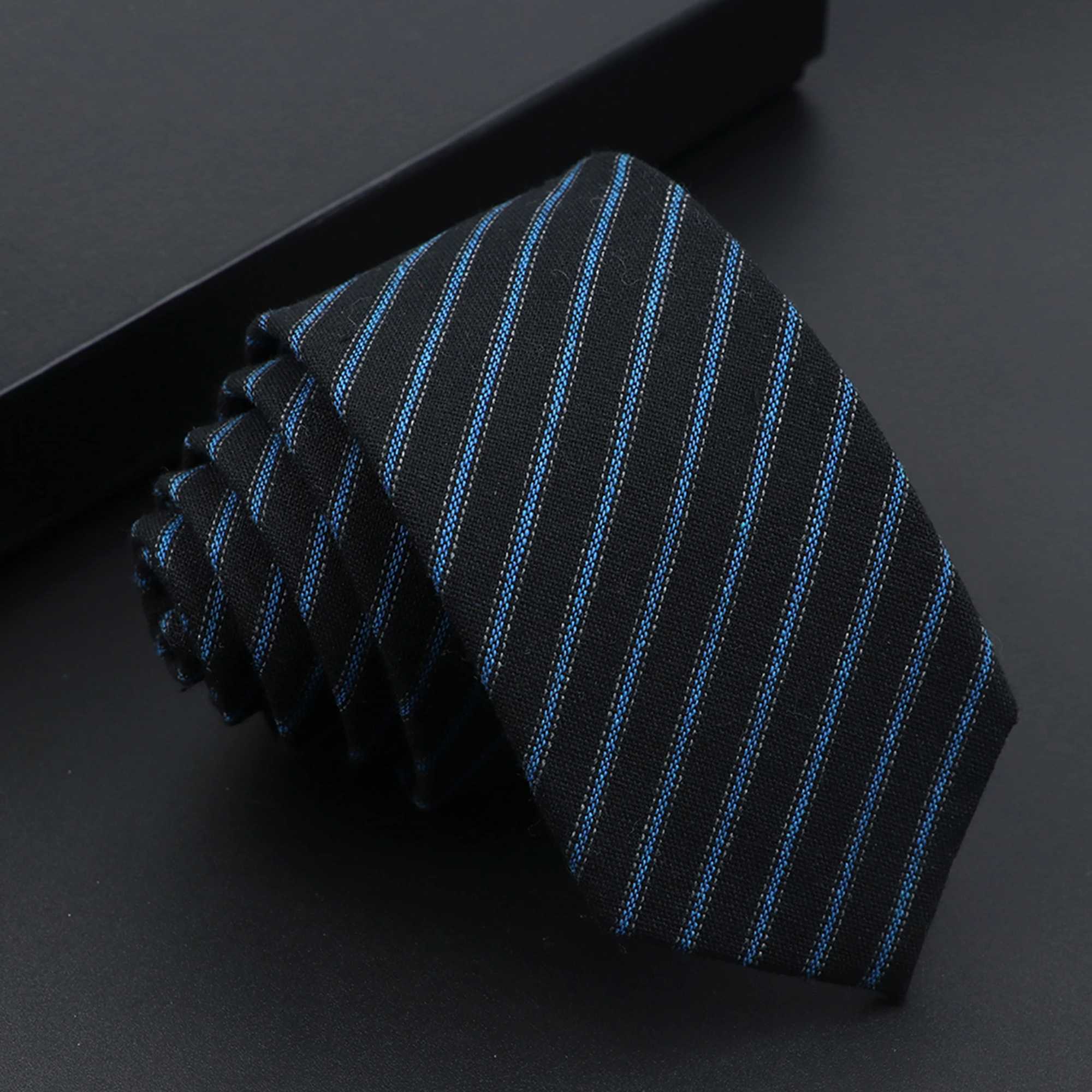 Mens Tie Imitation Cashmere Classic 6cm Skinny Casual Necktie Cotton Handmade For Wedding Party Dinner Striped Plaid Tie GiftX241109