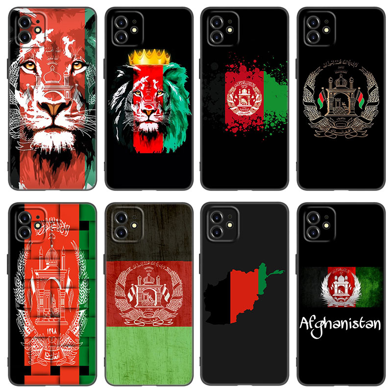 Afghan Afghanistan Flag Phone Case For Apple iPhone 13 12 Mini 11 Pro XS Max XR X 8 7 6S 6 Plus SE 2022 2020 5S 5 Black Cover