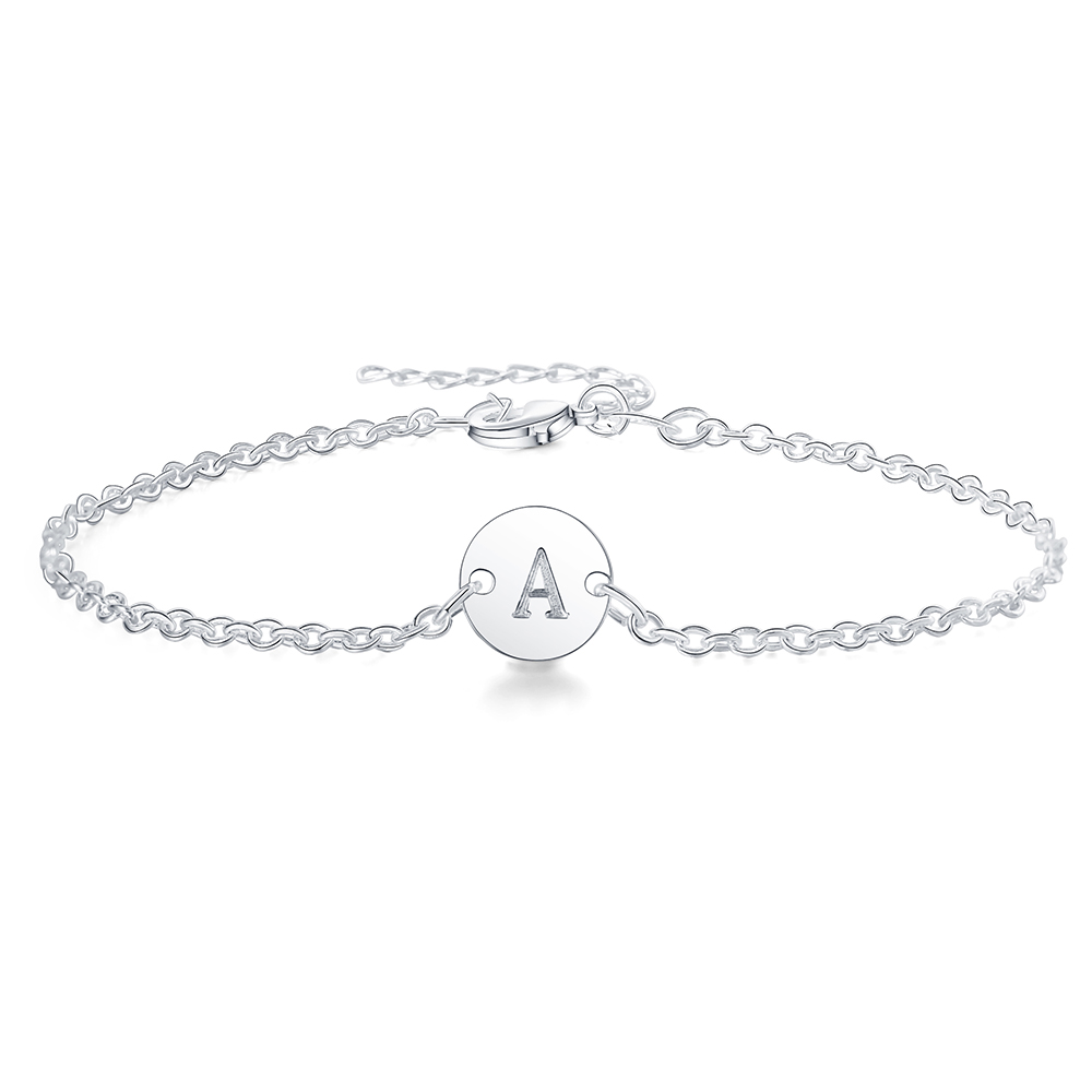 New 925 Sterling Silver Bracelet 26 Letters Exquisite Bracelet For Woman Charm Jewelry Wedding Gift