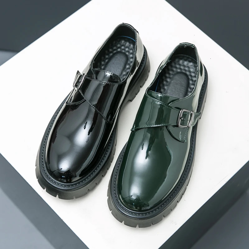 Selling Thick Soled Banquet Loafers Europe America Mens Office Business Shoes Shiny Leather Shoes for Mens Free Delivery 241108