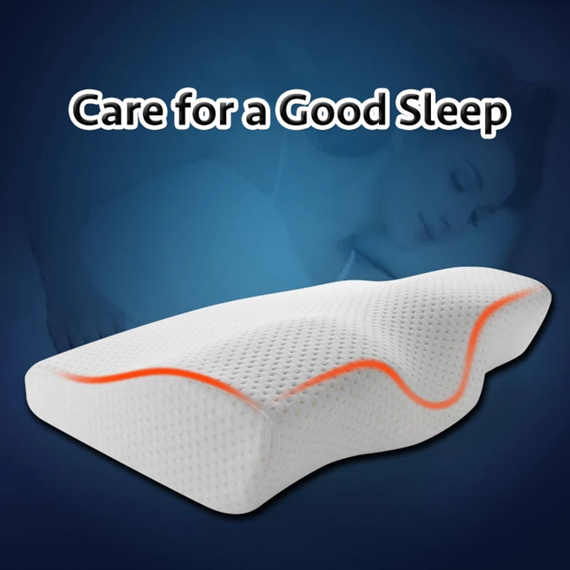 Comfortable Slow Rebound Latex Neck Pillow Orthopedic Memory Foam Cervical Pillows Bedding Cervical Vertebra Pain Alleviate Pad