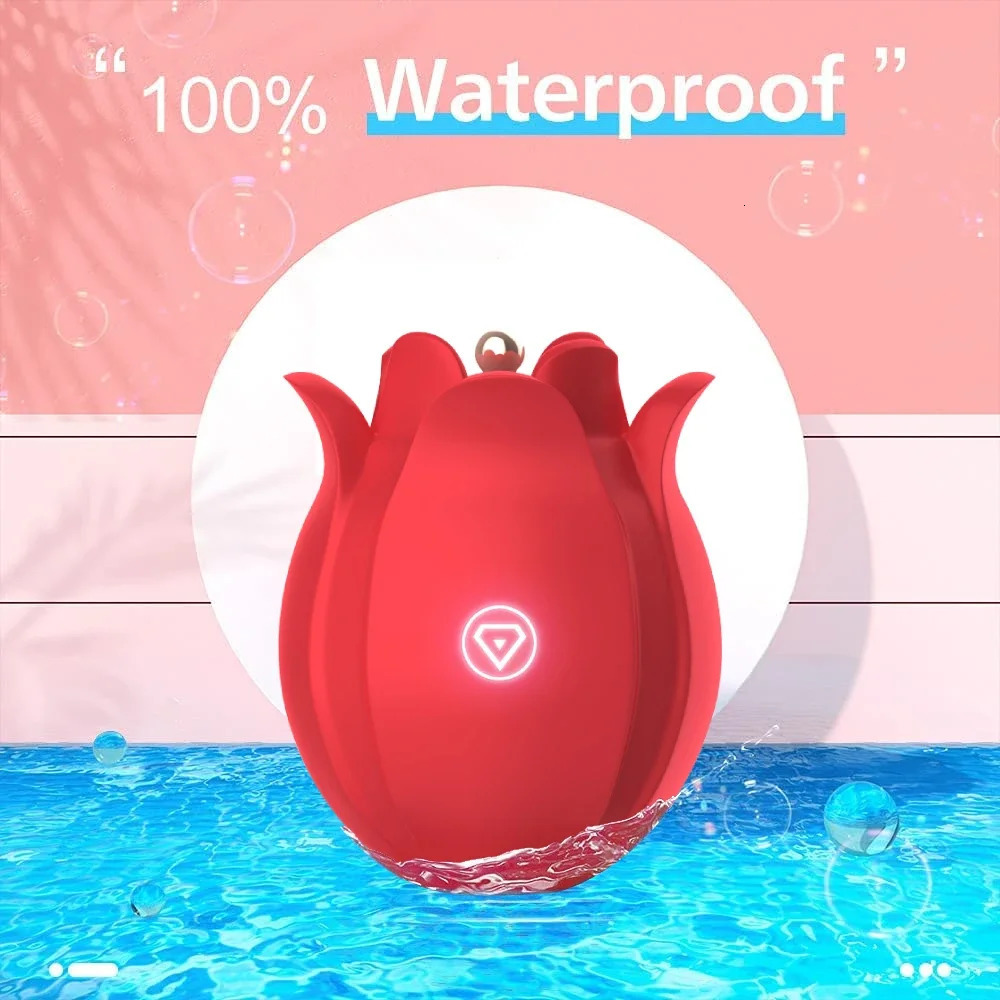 Tulip Shaped Clitoris Vibrator Powerful Clitoral Nipple Clips Massager Sex Toys for Woman Stimulation Rose Vibrators 240403