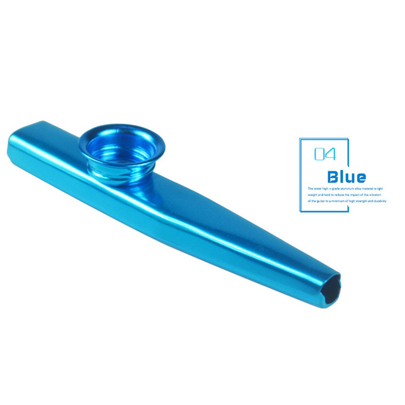 Metal Aluminum Alloy Light-weight Durable Portable Smooth Kazoo Harmonica Mouth Flute Kids Party Gift Kid Musical Instrument