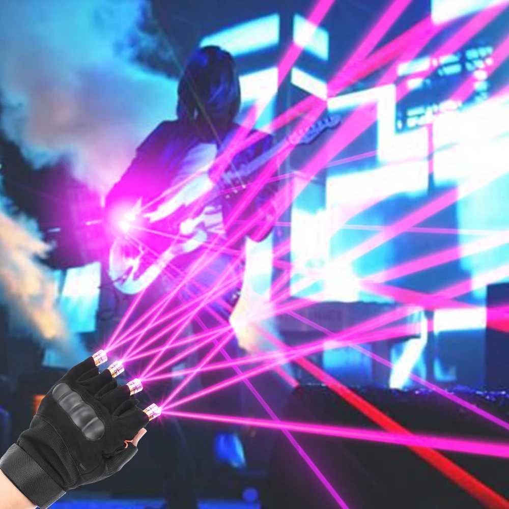 Led Rave Toy LED Laser Glove Stage Performance Light Disco Ballroom Atmosphere Red Green Party Wedding Effect 240411