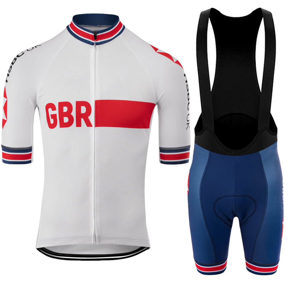 Great Britain Cycling Jersey Set UK National Team Cycling Clothing Men MTB Road Bike Shirts Suit Bicycle Bib Shorts Maillot